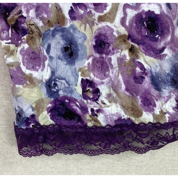 Vintage Womens Y2K Babydoll Top Size M Floral Lace Trimmed Layered Fairy Preppy - Picture 6 of 10